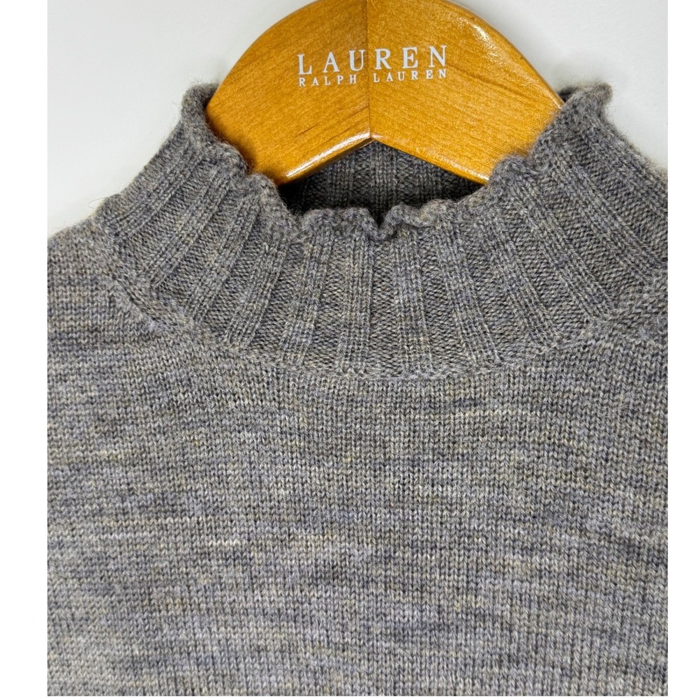 Alexa Chung for AG Mockneck Wool Sweater Women's XS Brown/Gray - Picture 3 of 10